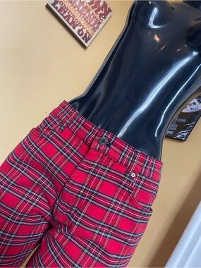 H&M Plaid Tartan High-Rise Pants ( 32 )